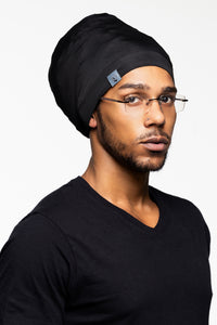 Dreadlocks locs hair cap bonnet for men and women - black