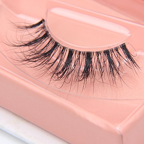 Arimika Clear Band Fluffy 3D Mink False Eyelashes- Round Wispy Natural Lashes with a Medium Dramatic Look