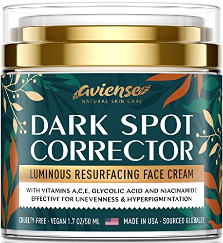  Dark Spot Corrector - Acne Treatment & Age Spot Remover - Made in USA - Moisturizing Scar Cream with Aloe Vera, Vitamin C & Coconut Oil for Skin - 1.7 oz