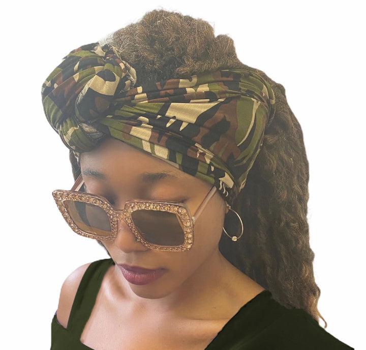 army fatigue camouflage head wrap