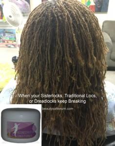 sisterlocks breaking off, thinning sisterlocks, dreads breaking