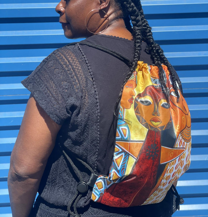 Windows 2 Africa Drawstring Backpack