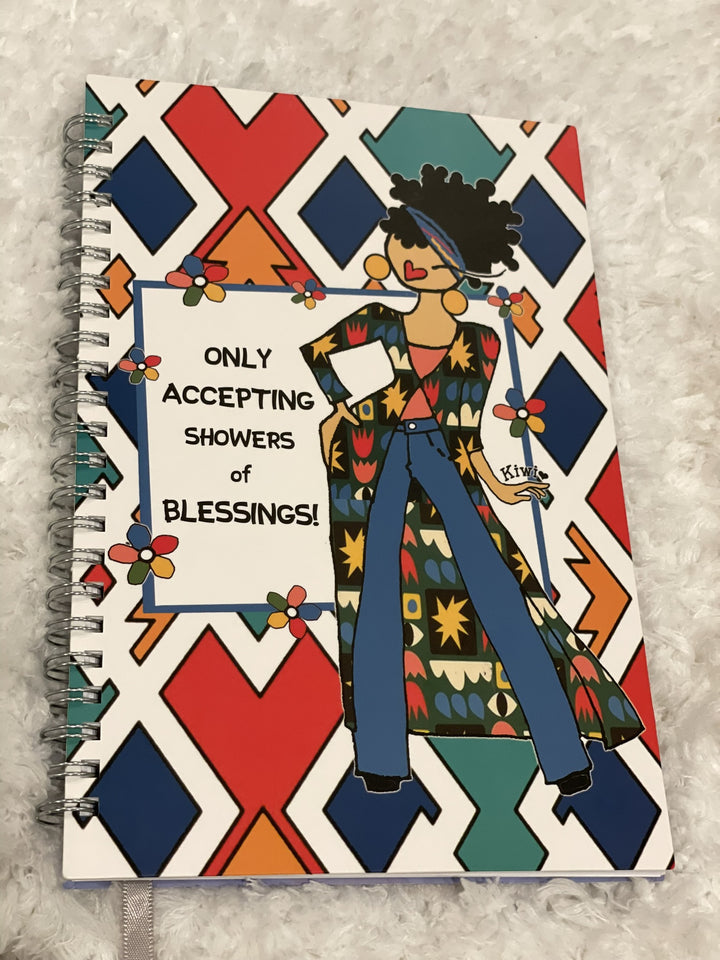 Only Accepting Showers of Blessings Wire-O-Journal