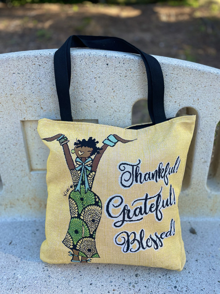 Thankful, Grateful, Blessed Tote Bag