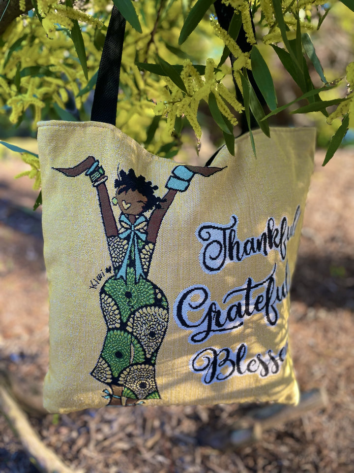 Thankful, Grateful, Blessed Tote Bag