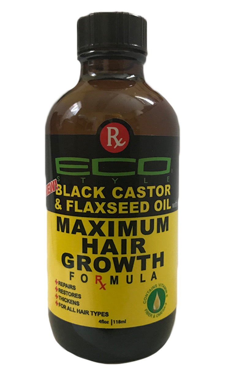 Eco Style Black Castor & Flaxseed Oil Maximum Hair Growth Formula 4oz