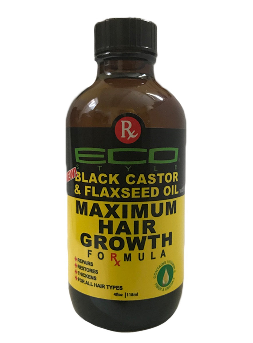 Eco Style Black Castor & Flaxseed Oil Maximum Hair Growth Formula 4oz