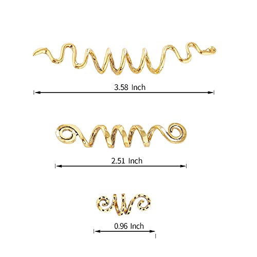 FRDTLUTHW Gold Snake Hair Jewelry for Braids, Dreadlock Accessories fo –  Beauty Coliseum