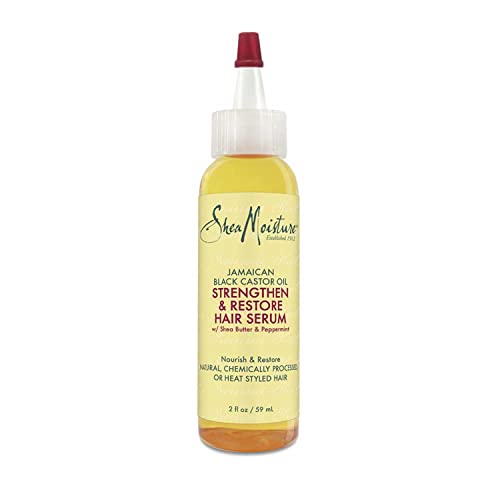 SheaMoisture Jamaican Black Castor Oil Strengthen & Restore Hair Serum Hair Treatment, 2 Fluid Ounce