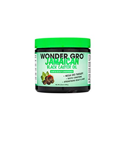 Jamaican Black Castor Oil Hair Grease Styling Conditioner, 12 fl oz - Great for Strengthening - Mega Hair Growth Therapy by Wonder Gro