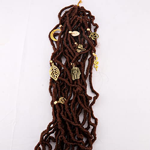 Adjustable Dreadlock Hair Rings With Gold And Silver Cuff Clips