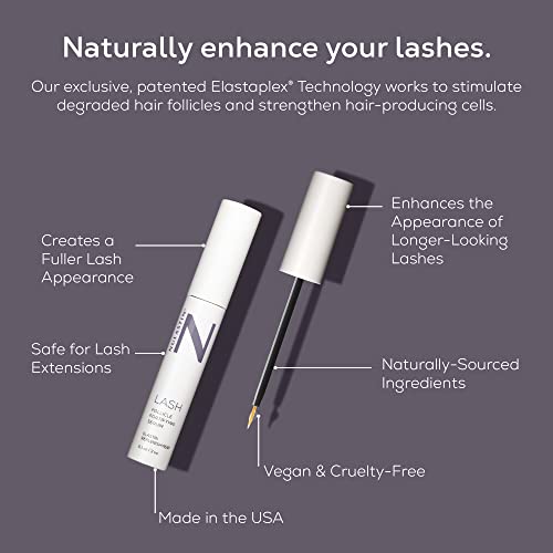 NULASTIN Lash Enhancing Serum – Promotes Longer, Fuller, Thicker Looking Lashes | Follicle Strengthening Eyelash Formula with Elastin Technology (2-Pack)