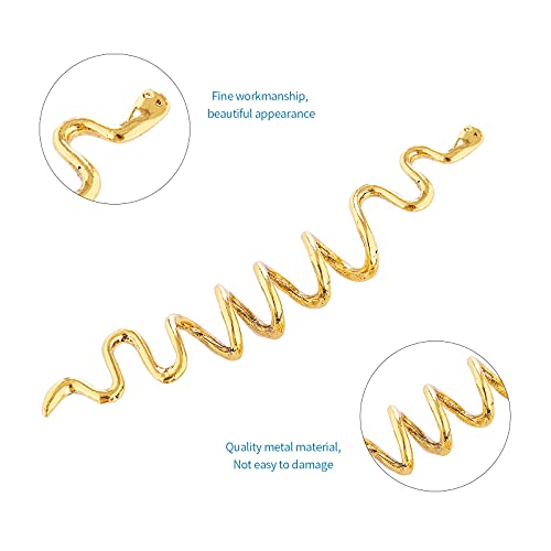 FRDTLUTHW Gold Snake Hair Jewelry for Braids, Dreadlock Accessories for Women Girls(pack of 6)