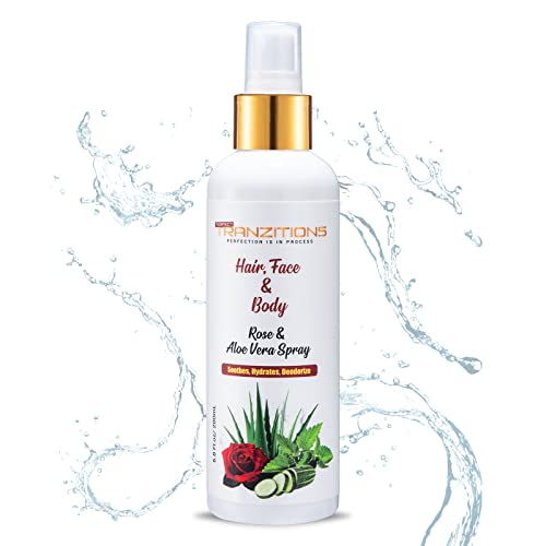 Aloe Vera & Rose Water For Hair For Locs - Organic Rose Water Loc Moisturizer Spray For Dreads - Nourishing & Moisturizing Rose Water Spray For Hair & Scalp Refreshing Natural Loc Spray 6.8oz