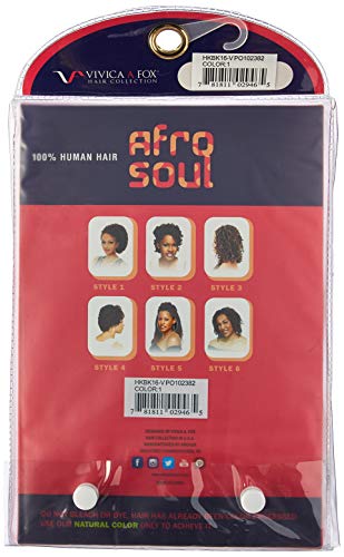Vivica A Fox Hair Collection HKBK16-V Human Hair Afro Curl Kinky Bulk Extension, 1, 5.8 Ounce