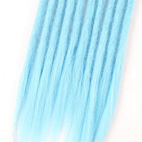 Handmade Single Ended Dreadlock Extensions Crochet Locs Braids 22inch 10 Strands/Pack Synthetic Ombre Dreadlocks Punk Reggae Hair Hip-Hop Style Crochet Braids(10 Strands, Black Ombre Blue)