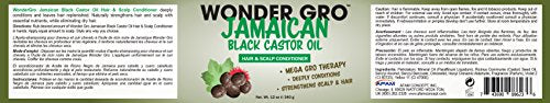 Jamaican Black Castor Oil Hair Grease Styling Conditioner, 12 fl oz - Great for Strengthening - Mega Hair Growth Therapy by Wonder Gro