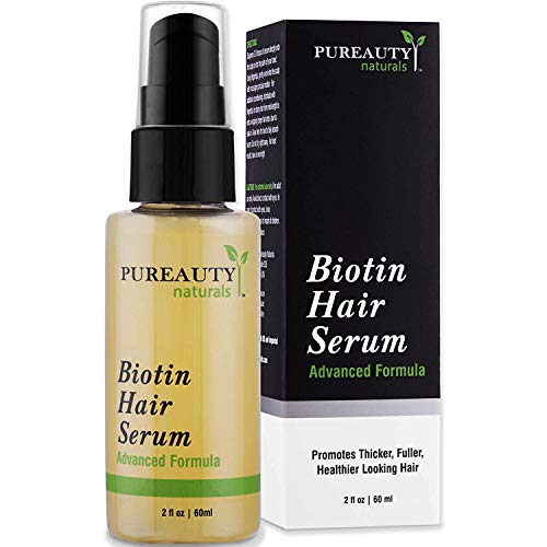 Biotin Hair Growth Serum Advanced Topical Formula To Help Grow Healthy, Strong Hair Suitable for Men and Women of All Hair Types Hair Loss Support By Pureauty Naturals