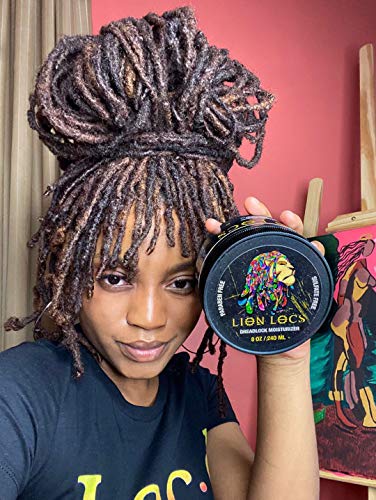 Lion Locs Hair Locking Dreads Moisturizer for Dreadlocks, Locks, Microlocs, Interlocks, Braidlocks, Braids, Fauxlocs, Twistlocks, or Sisterlocks | - Large Container Residue and Build-Up Free (8oz)