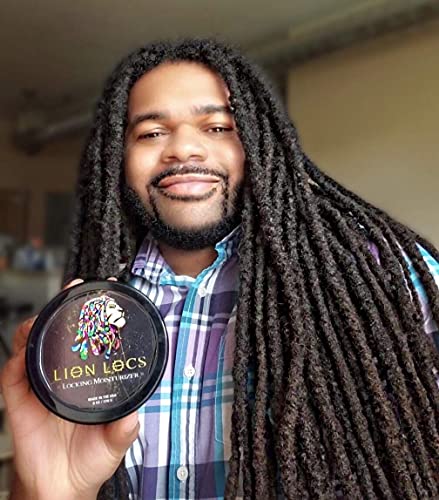 Lion Locs Hair Locking Dreads Moisturizer for Dreadlocks, Locks, Microlocs, Interlocks, Braidlocks, Braids, Fauxlocs, Twistlocks, or Sisterlocks | - Large Container Residue and Build-Up Free (8oz)