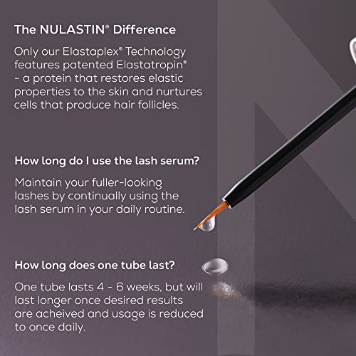 NULASTIN Lash Enhancing Serum – Promotes Longer, Fuller, Thicker Looking Lashes | Follicle Strengthening Eyelash Formula with Elastin Technology (2-Pack)