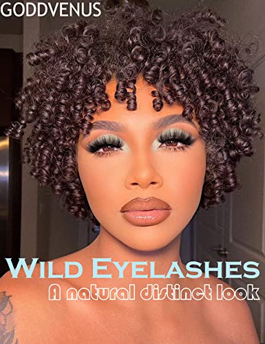 Fluffy Mink Eyelashes Strip Natural Look 8D 20 mm Long C Curl Eye Lashes Pack 10 Pairs Wispy Full Reusable Fake Eyelashes That Look Like Extensions by GODDVENUS
