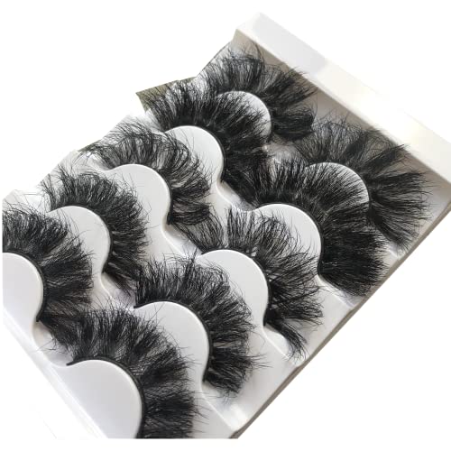 Gmagictobo Lashes False Eyelashes Fluffy Dramatic 3D Faux Mink Lashes Pack Long Thick Volume Soft Strips Fake Eye Lashes 5 Pairs Multipack