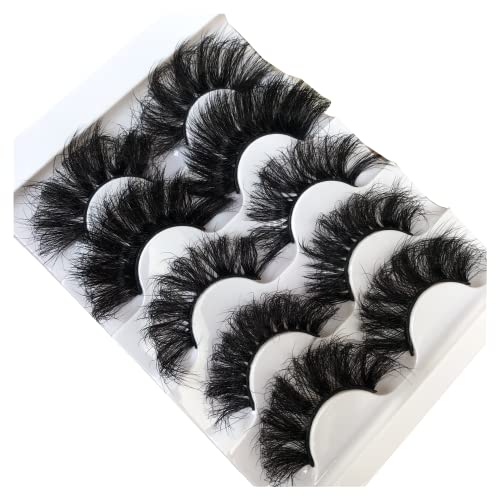 Gmagictobo Lashes False Eyelashes Fluffy Dramatic 3D Faux Mink Lashes Pack Long Thick Volume Soft Strips Fake Eye Lashes 5 Pairs Multipack