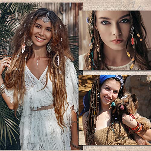 150 Pieces Dreadlock Jewelry Crystal Wire Wrapped Loc Adornment