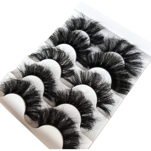 Gmagictobo Lashes False Eyelashes Fluffy Dramatic 3D Faux Mink Lashes Pack Long Thick Volume Soft Strips Fake Eye Lashes 5 Pairs Multipack