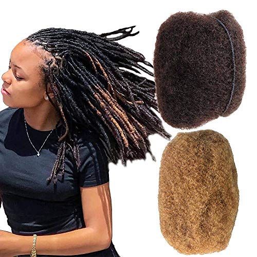 FASHION IDOL Afro Kinkys Bulk Human Hair 3 Packs 14 Inches HONEY BLOND Afro Kinky Braiding Hair for Dreadlocks Extensions