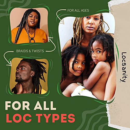 Locsanity Daily Moisturizing Refreshing Spray for Locs, Dreadlocks - Rose Water and Peppermint Hair Scalp Moisturizer, Dreadlock Spray - Natural Loc Care and Maintenance (8oz