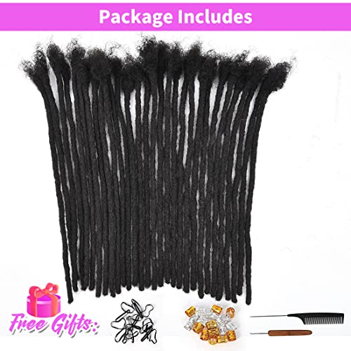 6 Inch 0.4cm Thickness Dreadlock Extensions Human Hair 60 Strands
