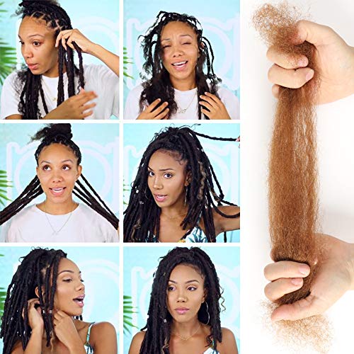 FASHION IDOL Afro Kinkys Bulk Human Hair 3 Packs 14 Inches HONEY BLOND Afro Kinky Braiding Hair for Dreadlocks Extensions