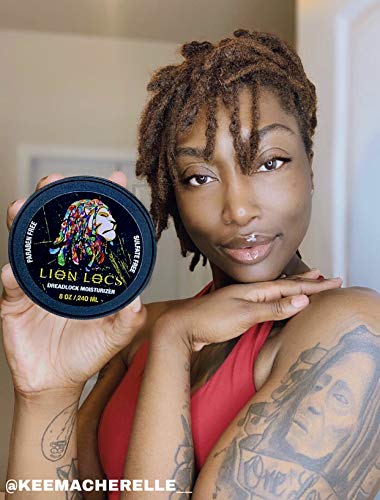 Lion Locs Hair Locking Dreads Moisturizer for Dreadlocks, Locks, Microlocs, Interlocks, Braidlocks, Braids, Fauxlocs, Twistlocks, or Sisterlocks | - Large Container Residue and Build-Up Free (8oz)