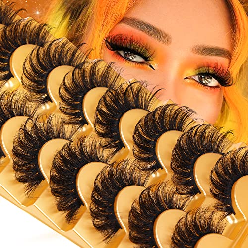MIZ LASH 3D Mink Eyelashes 100% Real Fur Cruelty Free Strips False Lashes  for Women Reusable Soft Thick Curl Dramatic Fluffy Natural Look Handmade
