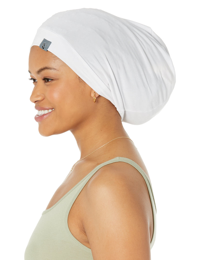  Dreadlocks locs hair cap bonnet for men and women - white