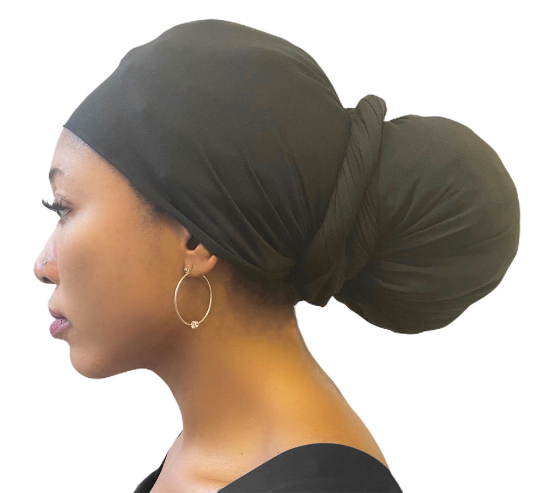 Head Wrap Scarf Turban - Black