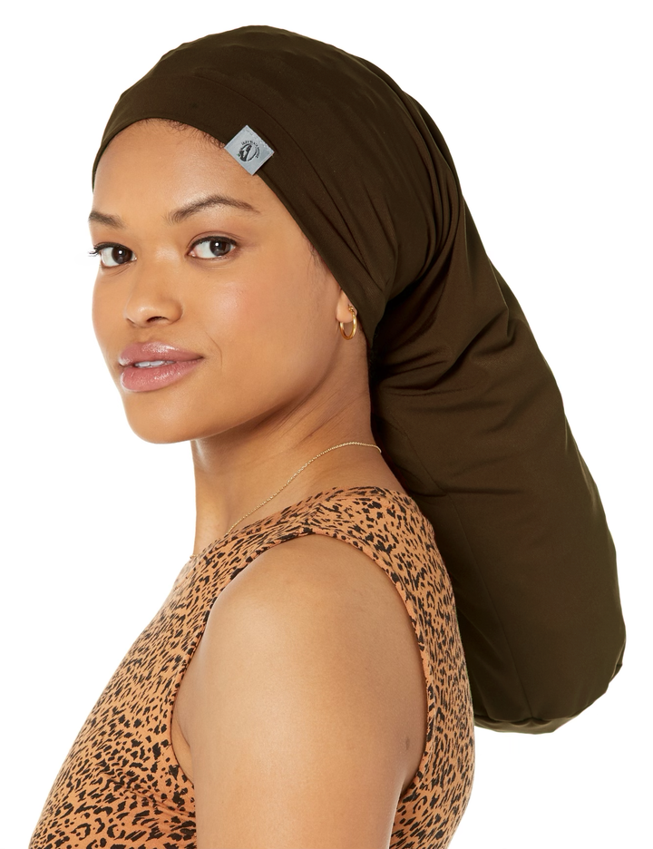 Dreadlocks locs hair cap bonnet for men and women - brown