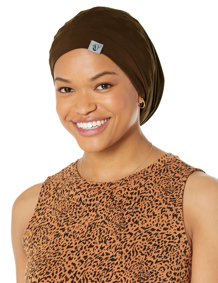 Dreadlocks locs hair cap bonnet for men and women - brown