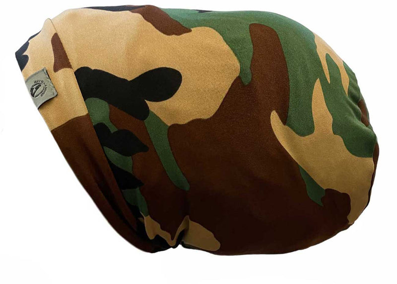 Dreadlocks locs hair cap bonnet for men and women - army fatigue -camouflague