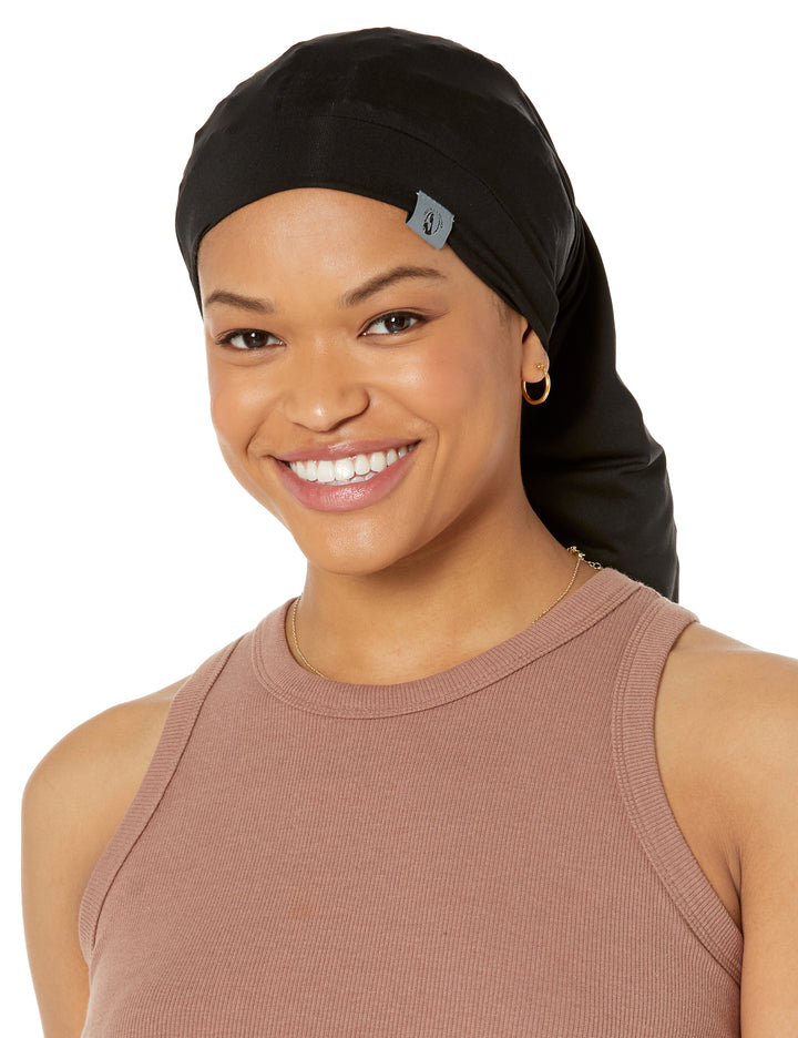 Dreadlocks locs hair cap bonnet for men and women - black