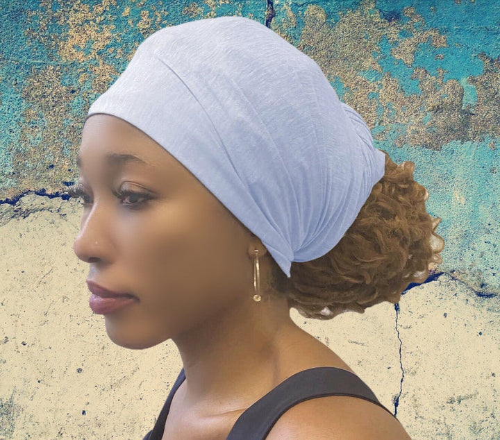 Head Wrap Scarf Turban - pale blue