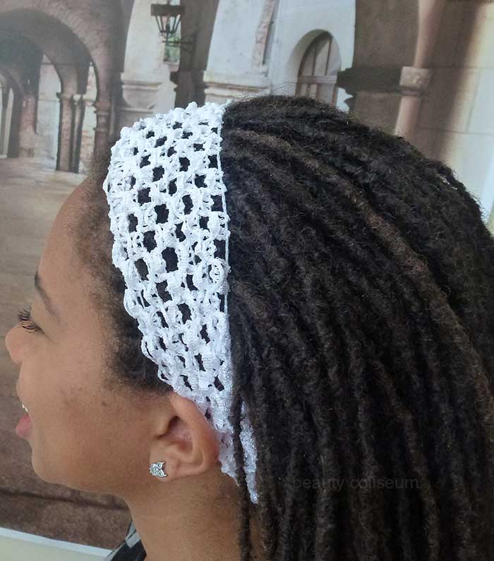 white head band